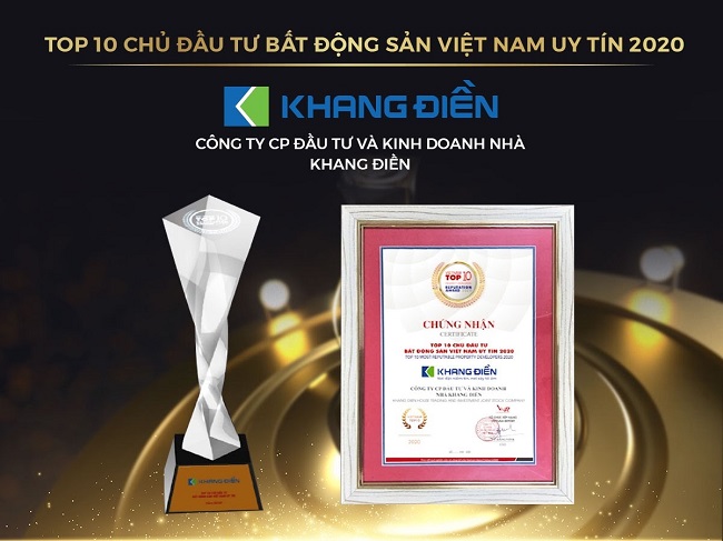 Khang Điền lọt Top tăng trưởng xuất sắc nhất và chủ đầu tư uy tín nhất 1