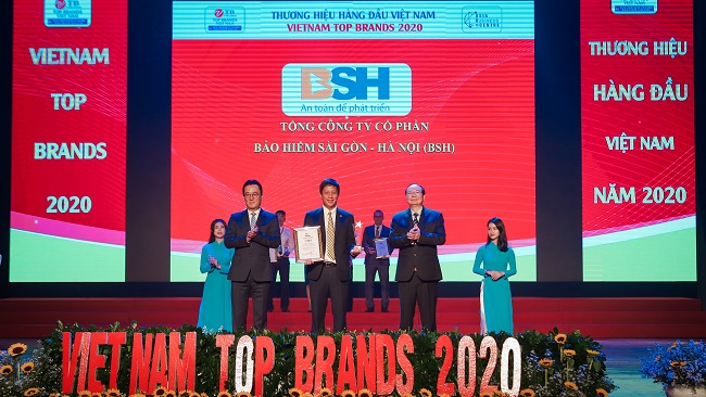 Bảo hiểm BSH là 1 trong 10 thương hiệu hàng đầu Việt Nam năm 2020