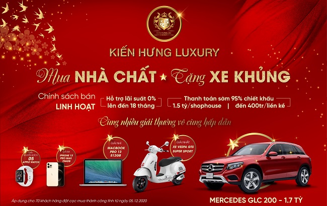 Kiến Hưng Luxury tung chương trình ưu đãi “Mua nhà chất - Tặng xe khủng”
