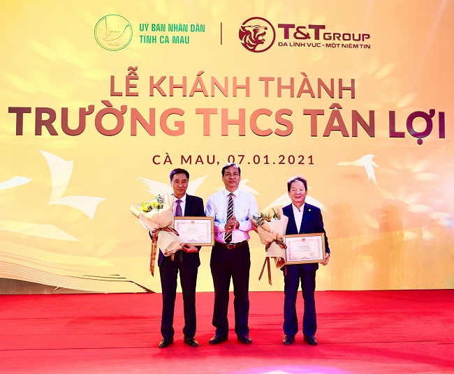 T&T Group tài trợ xây dựng trường học tại tỉnh Cà Mau