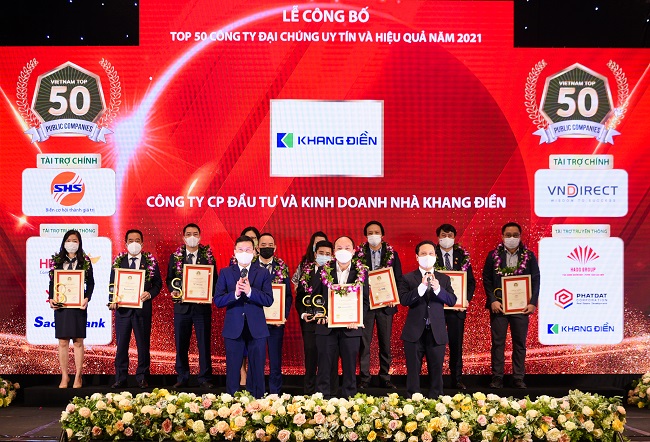 Khang Điền trong Top 50 công ty đại chúng uy tín và hiệu quả