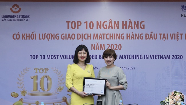 LienVietPostBank nhận giải thưởng về giao dịch ngoại hối từ Refinitiv 