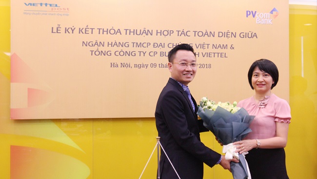 PVcomBank và Viettel Post ra mắt giải pháp ứng vốn kinh doanh trên nền tảng số