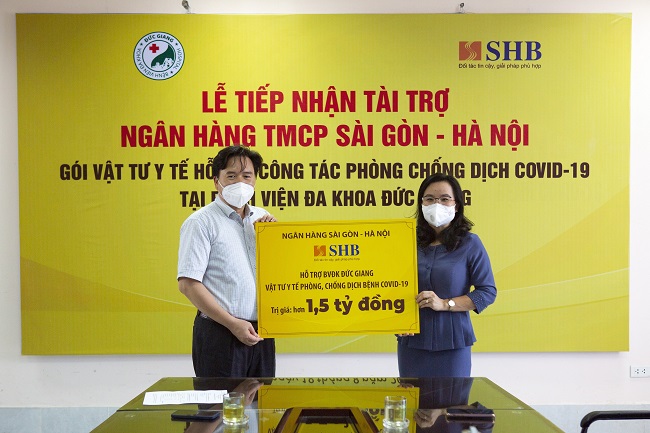 SHB tiếp tục hỗ trợ các bệnh viện và người nghèo vượt qua Covid-19