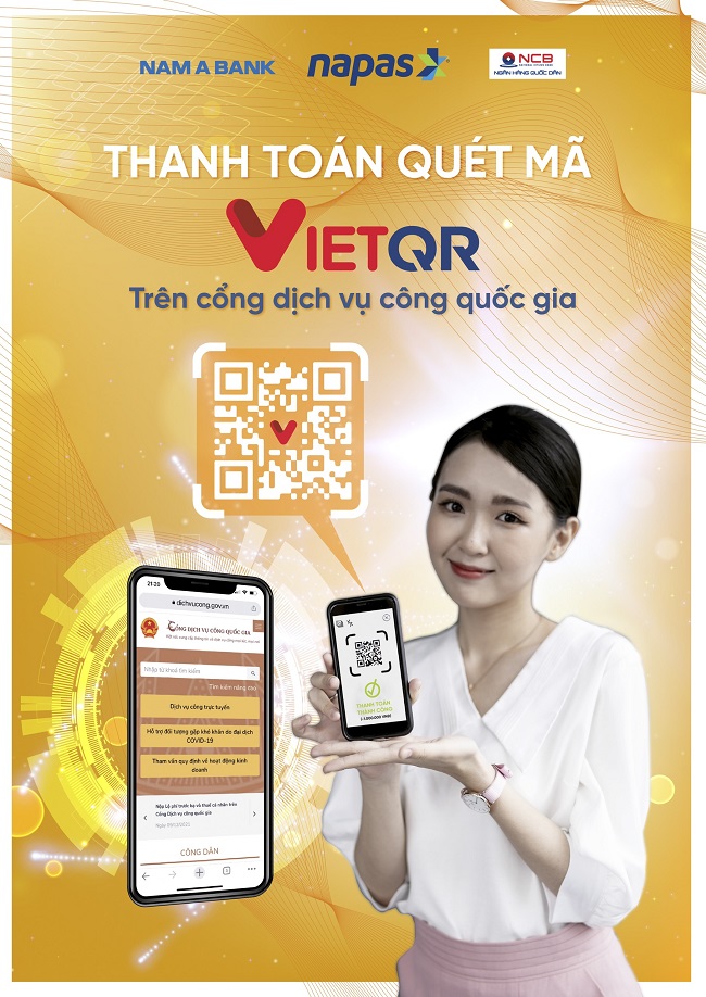 Nam A Bank là ngân hàng đầu tiên thanh toán bằng mã VietQR