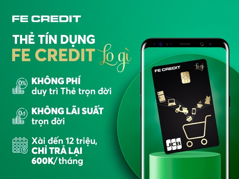 FE Credit lần đầu tiên ra mắt thẻ tín dụng không lãi suất