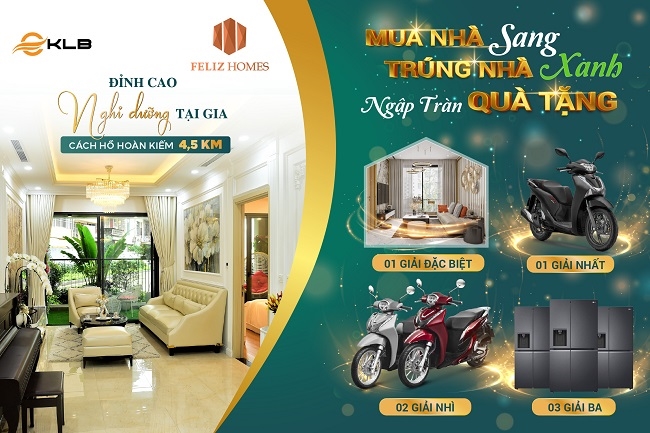 Công ty KLB áp dụng chính sách 'Mua nhà trúng nhà' cho Feliz Homes