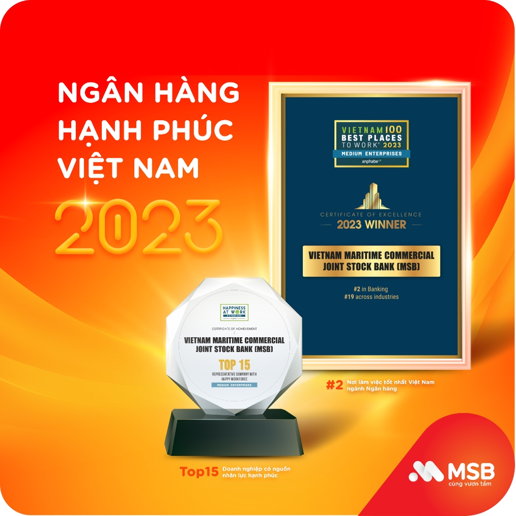 MSB lọt Top 15 doanh nghiệp tiêu biểu có nguồn nhân lực hạnh phúc 1