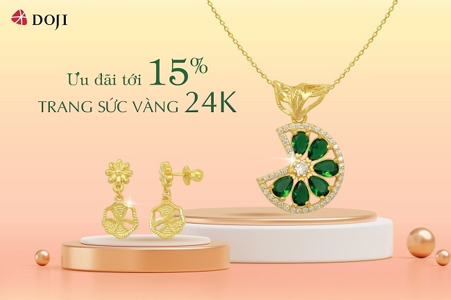 DOJI ra mắt bộ sưu tập trang sức vàng 24K 'Mùa hè rực rỡ' 3