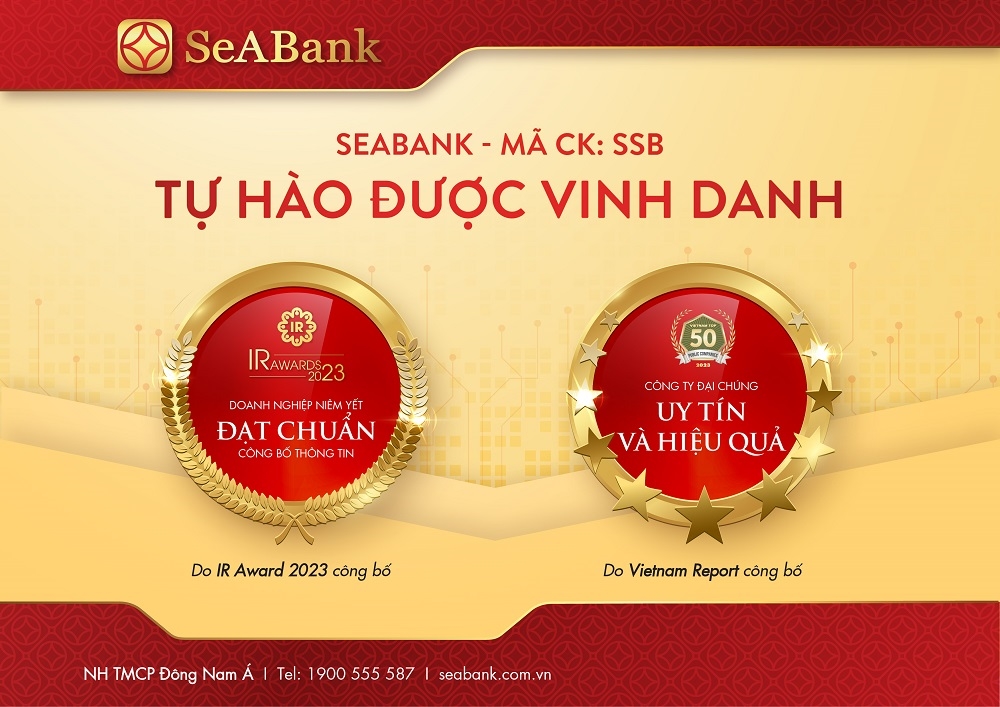 SeABank nhận giải Top 50 công ty đại chúng uy tín và hiệu quả và đạt chuẩn công bố thông tin