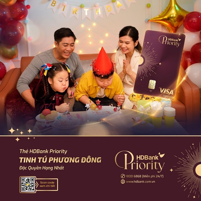 Thẻ tín dụng HDbank Priority – Tinh tú phương đông: Sắc đỏ rượu vang đẳng cấp