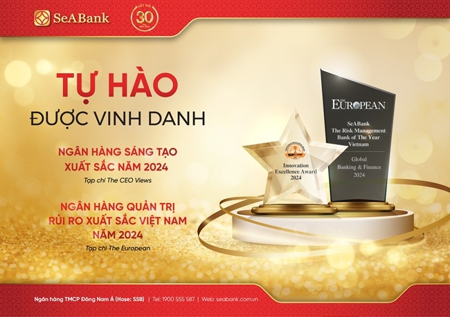 SeABank nhận hai giải thưởng quốc tế lớn