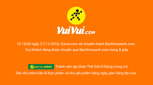 Thế Giới Di Động đóng cửa trang thương mại điện tử vuivui.com