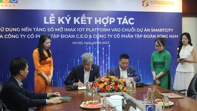 Tập đoàn CEO hợp tác với Song Nam Group sử dụng nền tảng số mở IMAX IoT Platform cho chuỗi dự án Smartcity