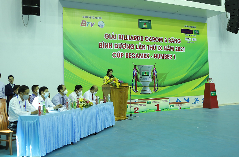 Toàn cảnh khai mạc Giải billiards carom 3 băng Bình Dương 3