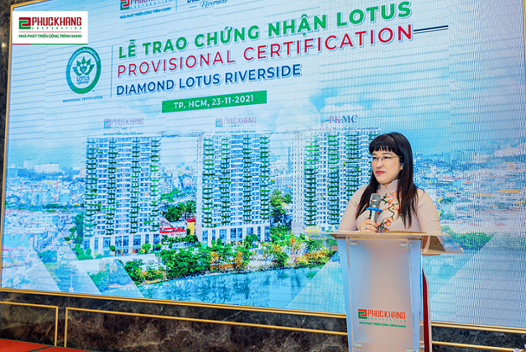 Diamond Lotus Riverside được trao giấy chứng nhận Lotus Provisional Certification 1