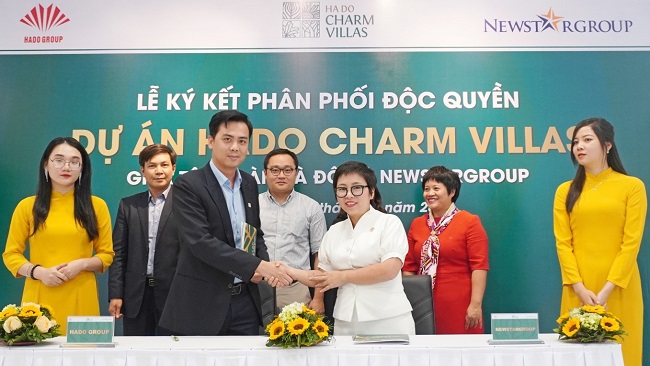 Tập đoàn Hà Đô hợp tác với Newstargroup phân phối dự án Hado Charm Villas