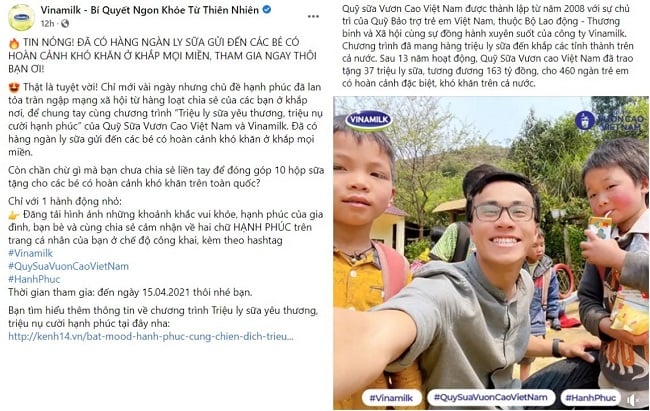 Thông điệp tích cực từ chiến dịch góp sữa của Vinamilk gây chú ý cộng đồng mạng 5