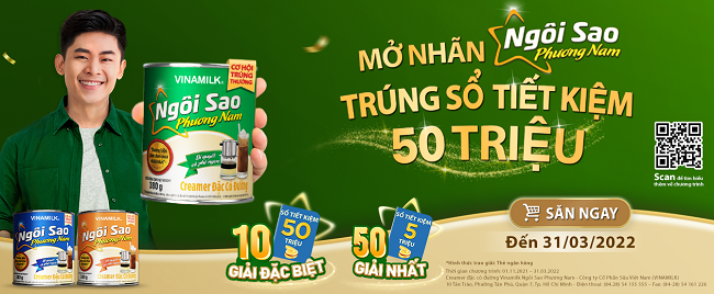 Vinamilkt tung chương trình khuyến mại cho sản phẩm Ngôi sao phương Nam 2