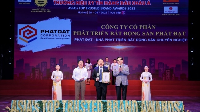 Phát Đạt lọt Top 10 thương hiệu uy tín hàng đầu châu Á 2022
