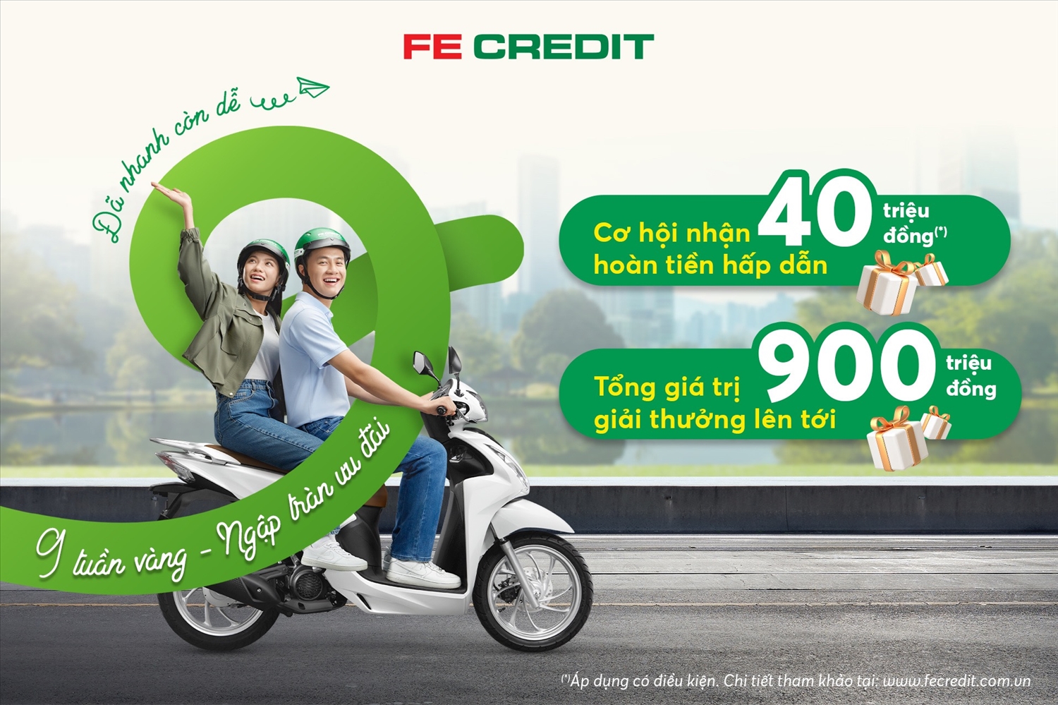 Sở hữu xe xịn, trúng quà thả ga, không lo lãi suất với FE Credit