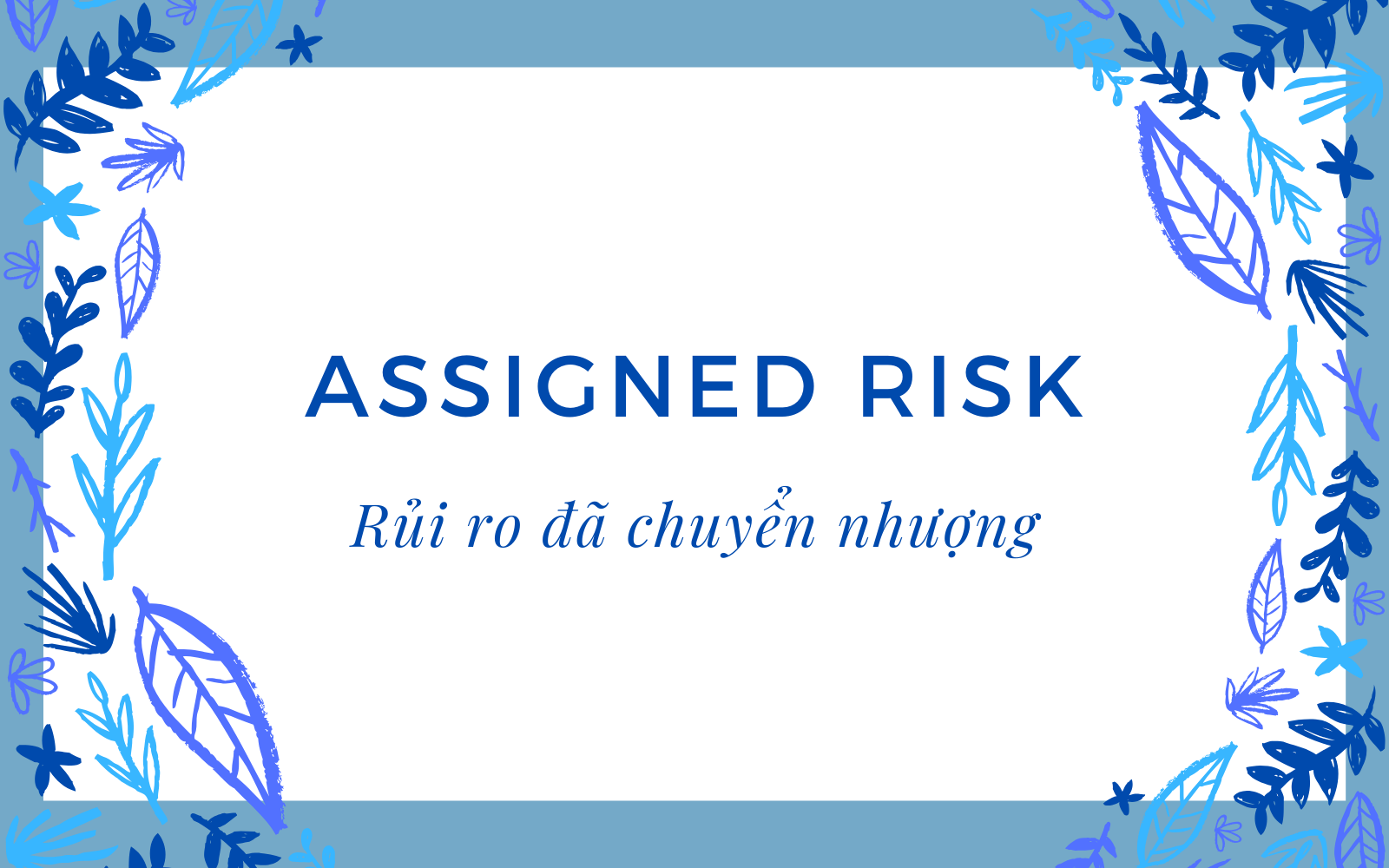 Rủi ro đã chuyển nhượng (Assigned Risk) là gì? Nội dung về Rủi ro đã chuyển nhượng - Ảnh 1.