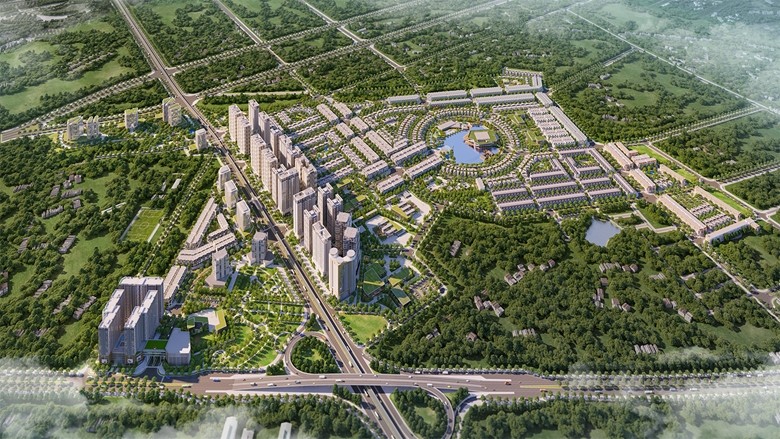 Phối cảnh Dự án Khu đô thị Kim Chung - Di Trạch