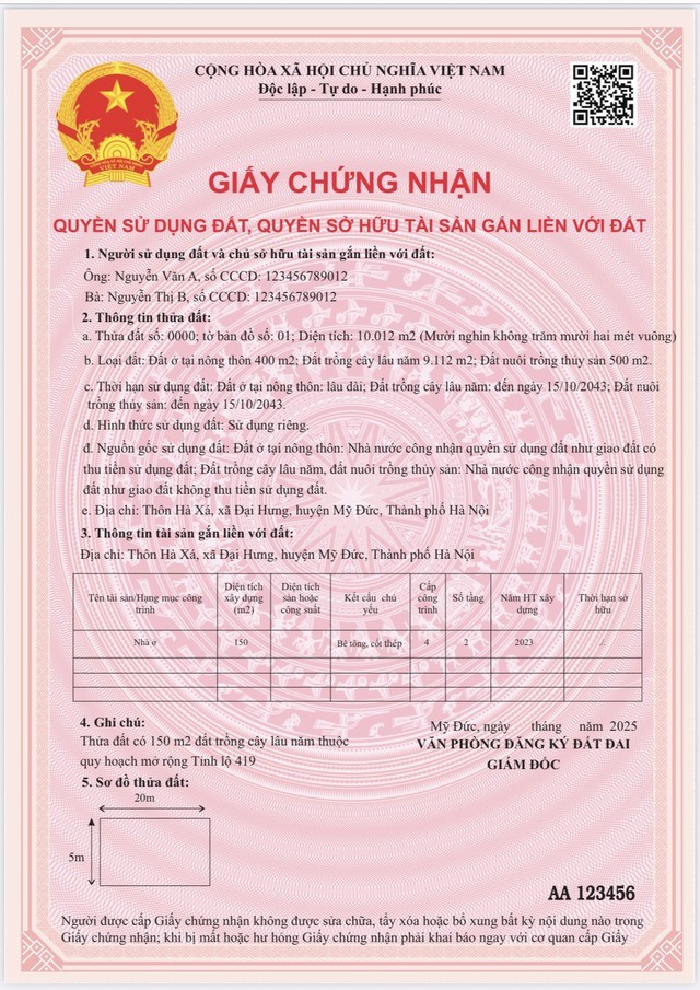 Trang 1 Giấy chứng nhận quyền sử dụng đất, quyền sở hữu tài sản gắn liền với đất