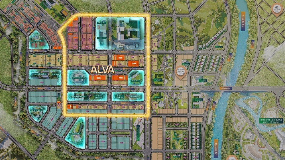 Mặt bằng Phân khu Alva - Indochina Riverside Complex.