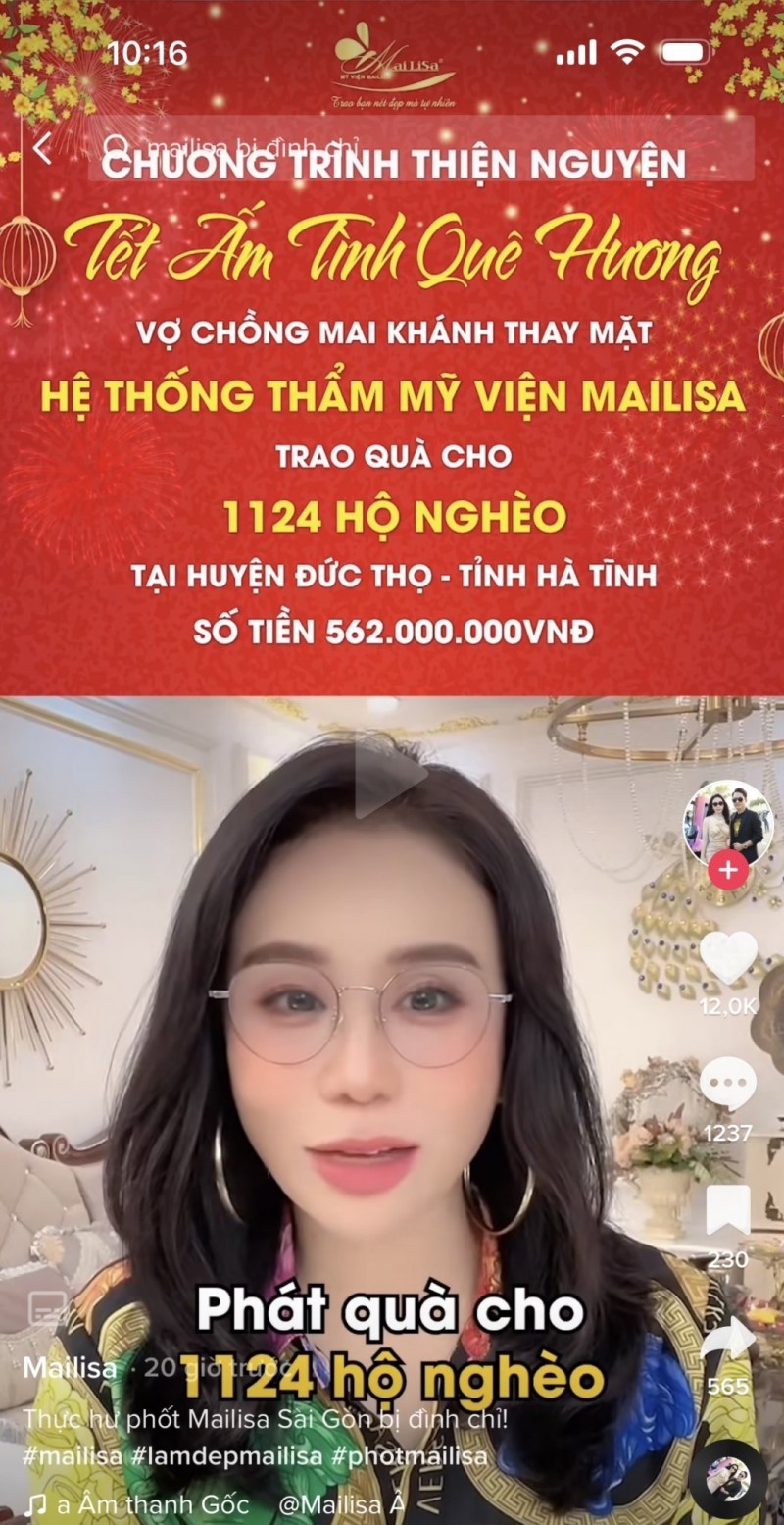 Bà chủ Mailisa khẳng định: Thông tin Mailisa bị đình chỉ và đóng cửa là sai, hoàn toàn không có thật. Ảnh: Công Thương