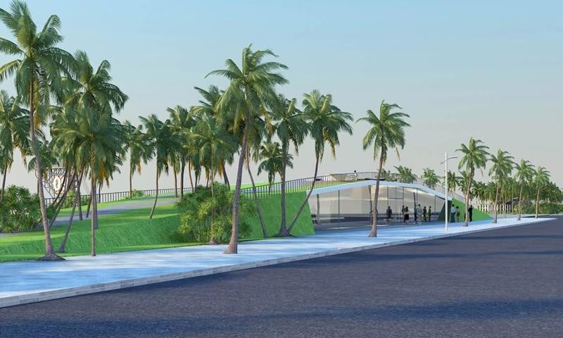 Phối cảnh 1 hubway trên bãi biển Sầm Sơn