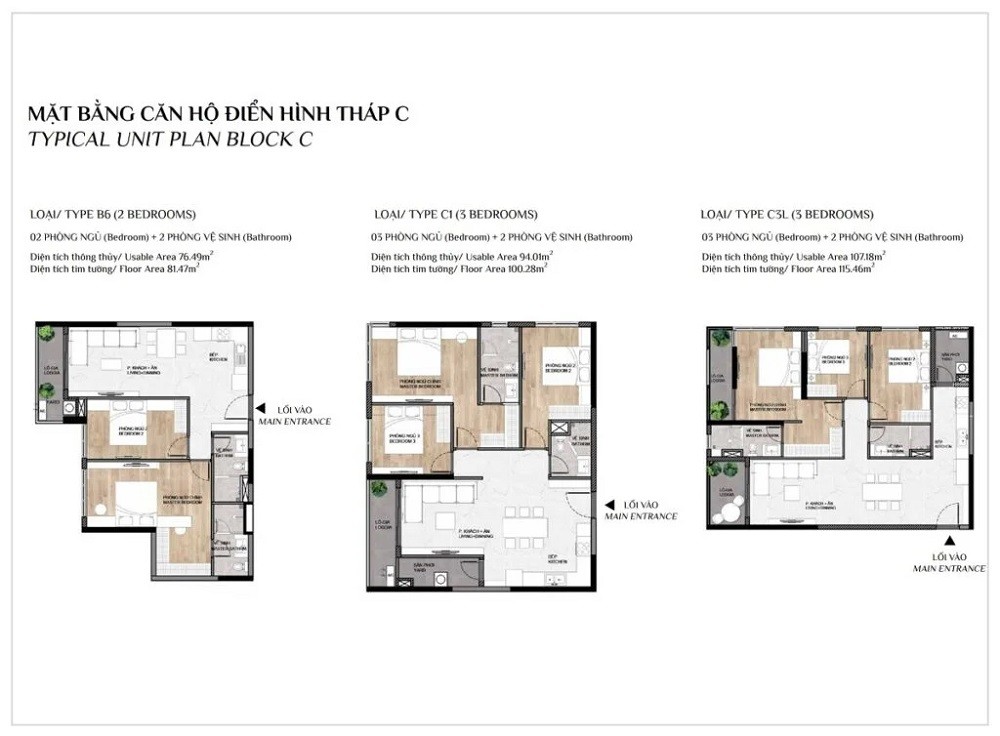 Thiết kế căn hộ điển tại block C dự án Elysian Thủ Đức