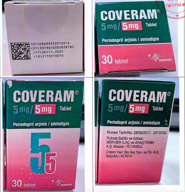 Thuốc Coveram giả bao bì mẫu được công ty gửi đến Cục Quản lý dược