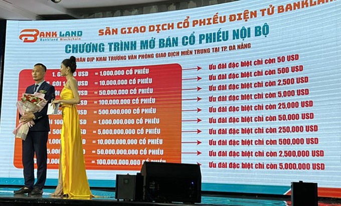 Một buổi quảng cáo của Bankland. Ảnh: Bankland