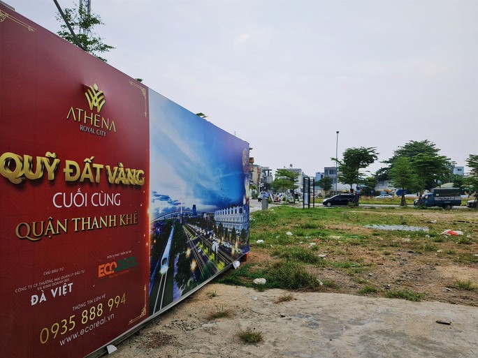 Dự án khu đô thị Athena (dự án Khu dân cư 223 Trường Chinh, quận Thanh Khê) do Công ty Cổ phần Thương mại – Quản lý đầu tư & Kinh doanh Bất động sản Đà Việt làm chủ dự án cũng được thanh tra. Ảnh: Người Lao động