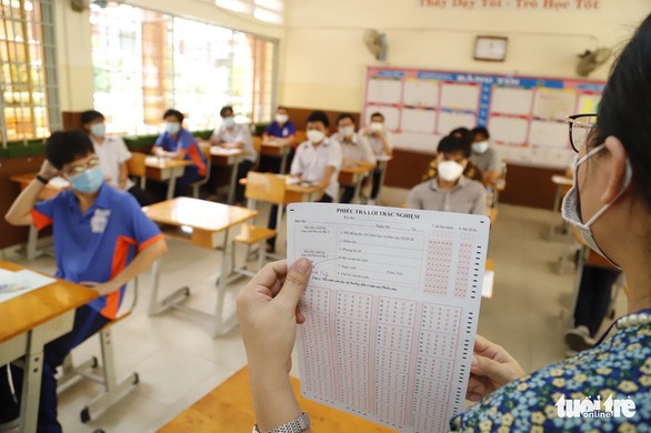 Học sinh TP.HCM thi tốt nghiệp THPT 2021. Ảnh: Tuổi Trẻ