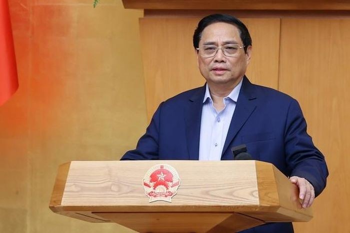 Thủ tướng Phạm Minh Chính tại phiên họp sáng 10/4. Ảnh: VGP/Nhật Bắc.