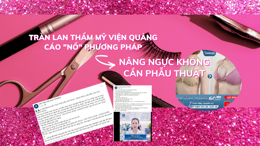 Thẩm Mỹ Viện Wonjin, Johnson Clinic... quảng cáo rầm rộ phương pháp nâng ngực không cần phẫu thuật 