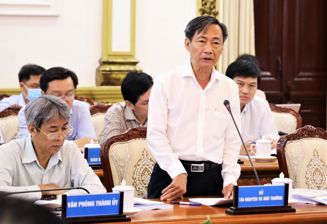 Phó Giám đốc Sở Tài nguyên và Môi trường TP HCM Võ Trung Trực. Ảnh: Trung tâm Báo chí TP HCM