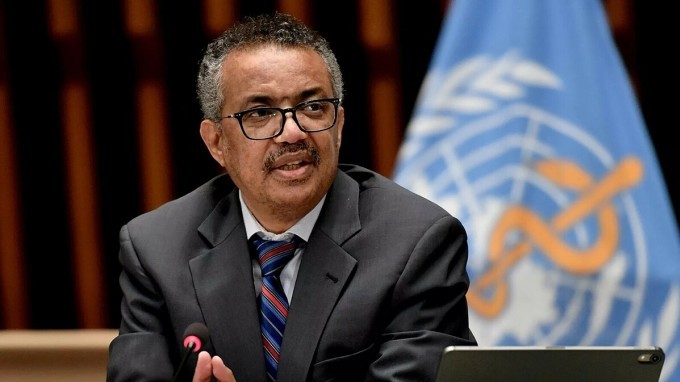 Tổng giám đốc Tổ chức Y tế Thế giới (WHO) Tedros Adhanom Ghebreyesus trả lời họp báo tại Geneva, Thụy Sĩ. Ảnh: Reuters