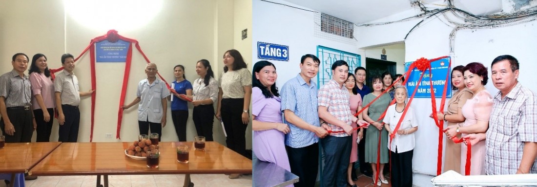 Sửa chữa 2 Nhà tình nghĩa của người có công cách mạng: hộ ông Thái Văn Trữ; hộ Bà Phạm Thị Thìn. 