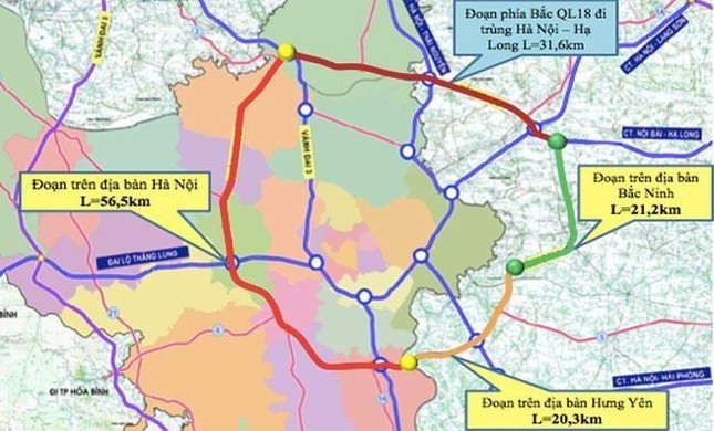 Tháng 6/2023, khởi công dự án đường Vành đai 4 Vùng Thủ đô (ảnh minh họa)