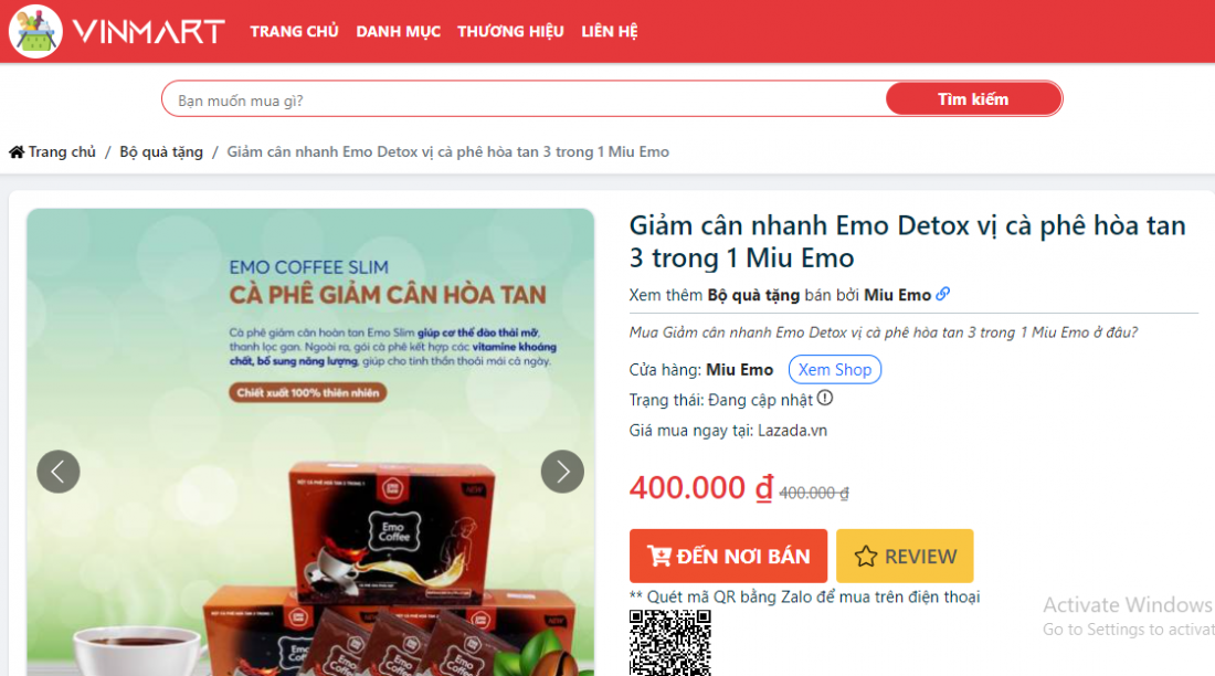  sản phẩm giảm cân chứa chất cấm của Công ty TNHH xuất nhập khẩu Hảo Hảo Anh được bán trên Shoppee và Lazada