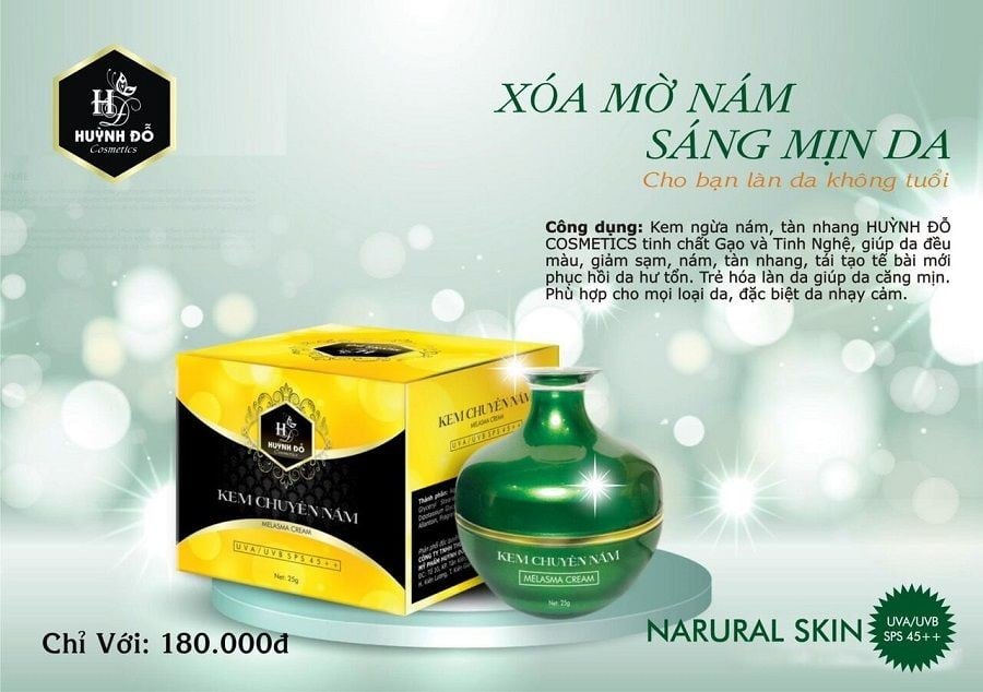 Kem trị nám do Huỳnh Đỗ Cosmetics phân phối bị thu hồi trên toàn quốc