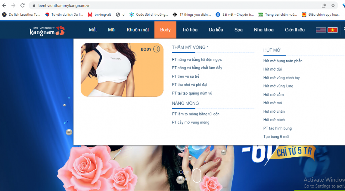 Dịch vụ nâng ngực tại Bệnh viện Thẩm mỹ Kangnam. 