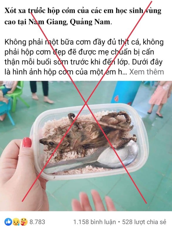 Bức ảnh được chia sẻ với nội dung sai lệch lan truyền trên mạng xã hội - Ảnh: FB