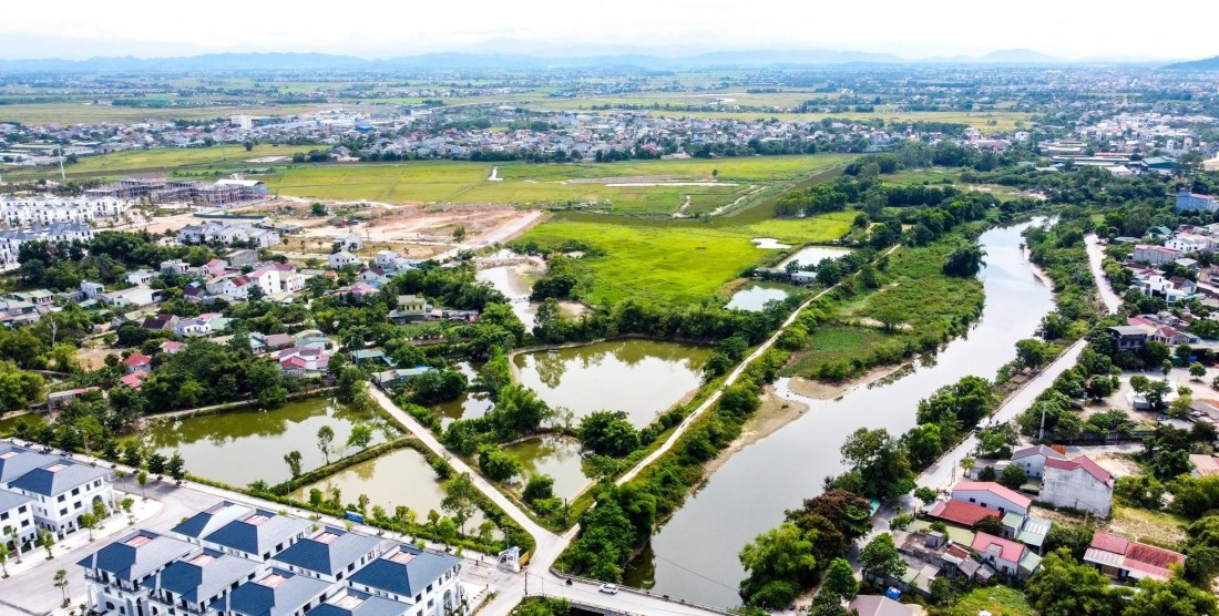 Toàn cảnh dự án Khu đô thị Dầu khí Nghệ An tại phường Vinh Tân (thành phố Vinh). Ảnh: Báo Nghệ An