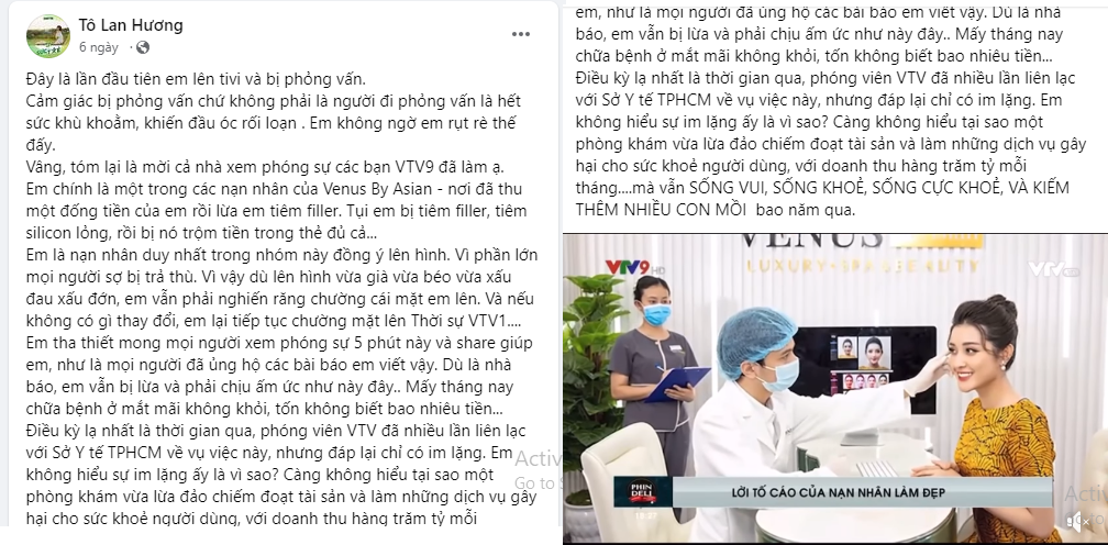 Thẩm mỹ VENUS BY ASIAN liên tiếp bị tố cáo lừa đảo, gây nguy hiểm tính mạng cho khách hàng