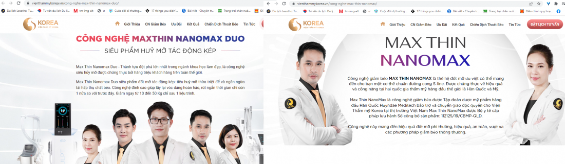 Viện Thẩm mỹ Korea tiếp tục có dấu hiệu vi phạm quy định về quảng cáo sau khi bị xử phạt 49 triệu đồng
