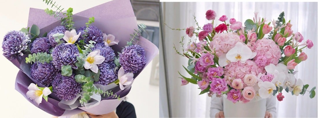 Các sản phẩm hoa tươi nhập khẩu có giá tiền triệu tràn ngập thị trường. (Ảnh: Aki Hana)